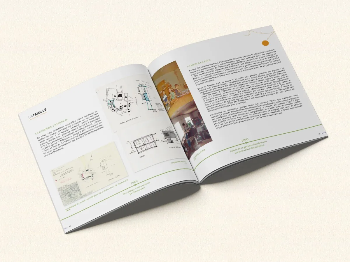 L'Ouvrage&nbsp;: double page du livre La Biscuiterie