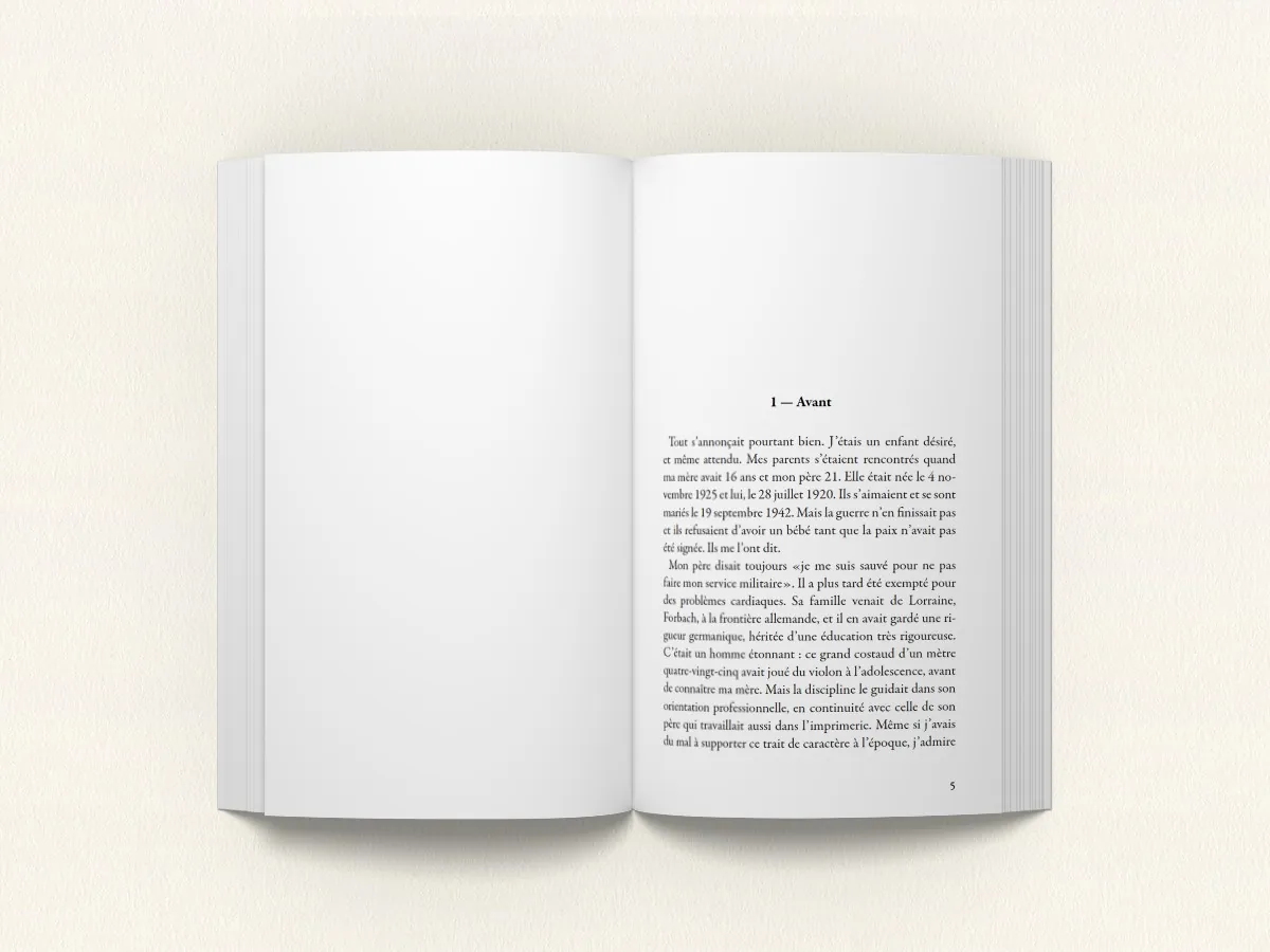 Double page de Compenser nos fantômes : l'ouverture du chapitre «&nbsp;Avant&nbsp;»