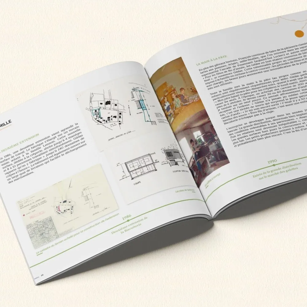 L'Ouvrage&nbsp;: double page du livre La Biscuiterie