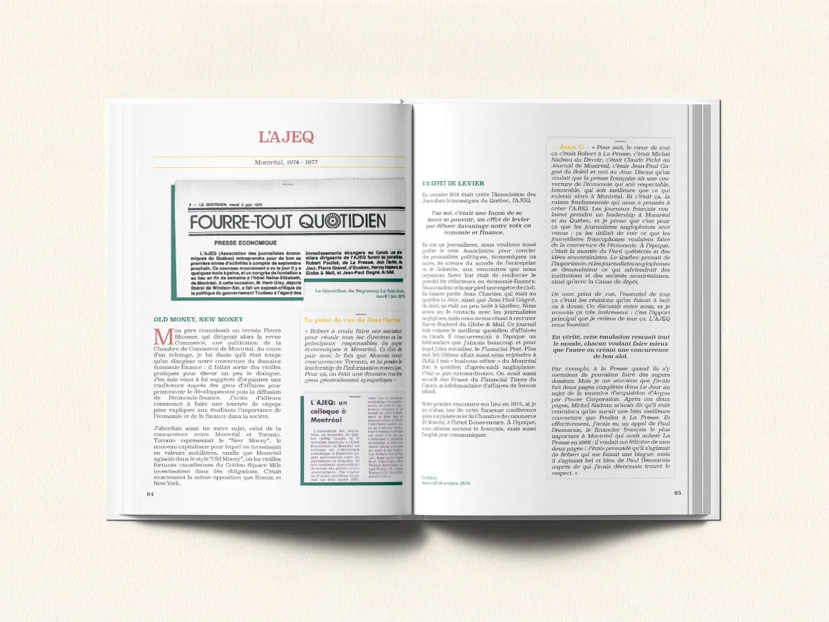 Double page 4 du livre Journaliste d'une époque mouvementée